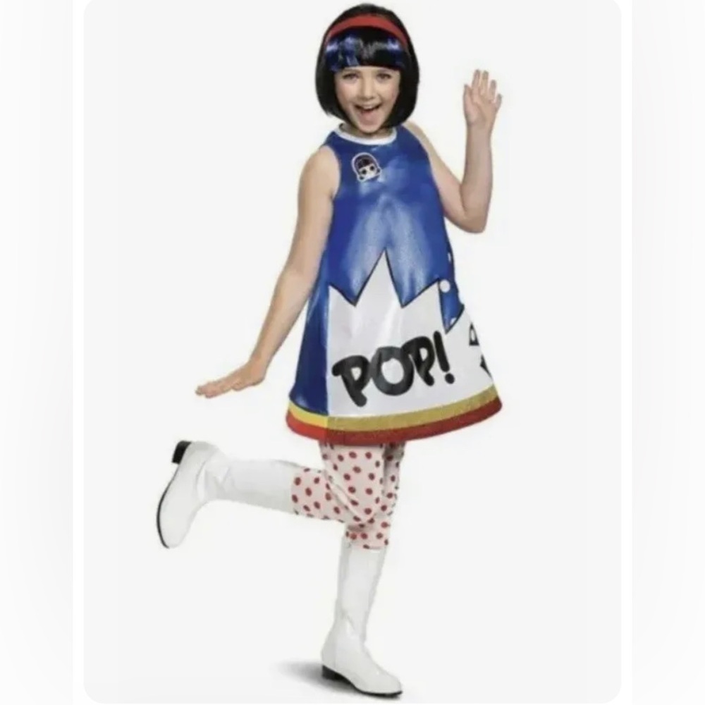 Disguise Pop Heart LOL Surprise Costume Girl's Size Small 4-6x HALLOWEEN Blue